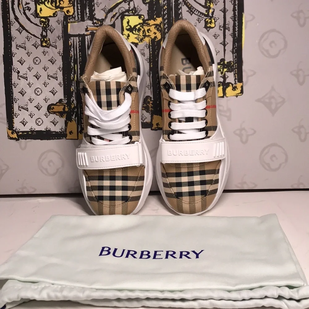 New Authentic Burberry Vintage Check Sneakers Size 38 - Picture 4 of 11